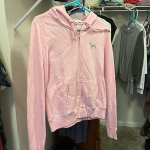 VS pink zip up sweatshirt